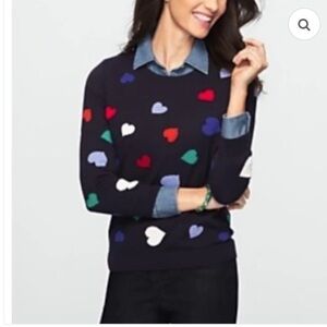 Talbots Intarsia Heart Sweater